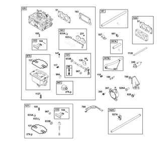 Part Location Diagram of 844371 Briggs and Stratton Carburetor